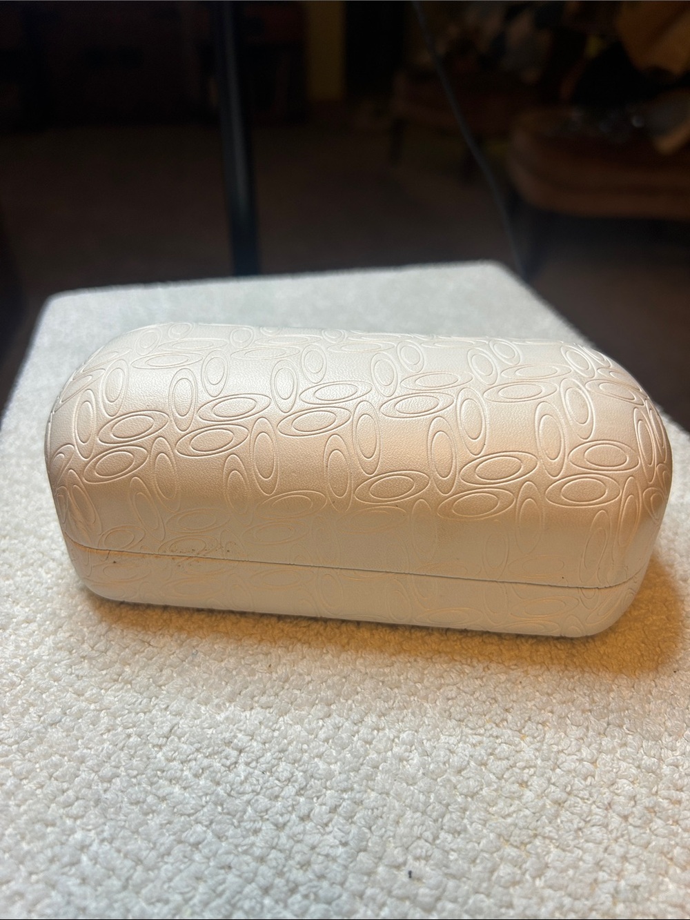 Oakley White Embossed Sunglasses Case